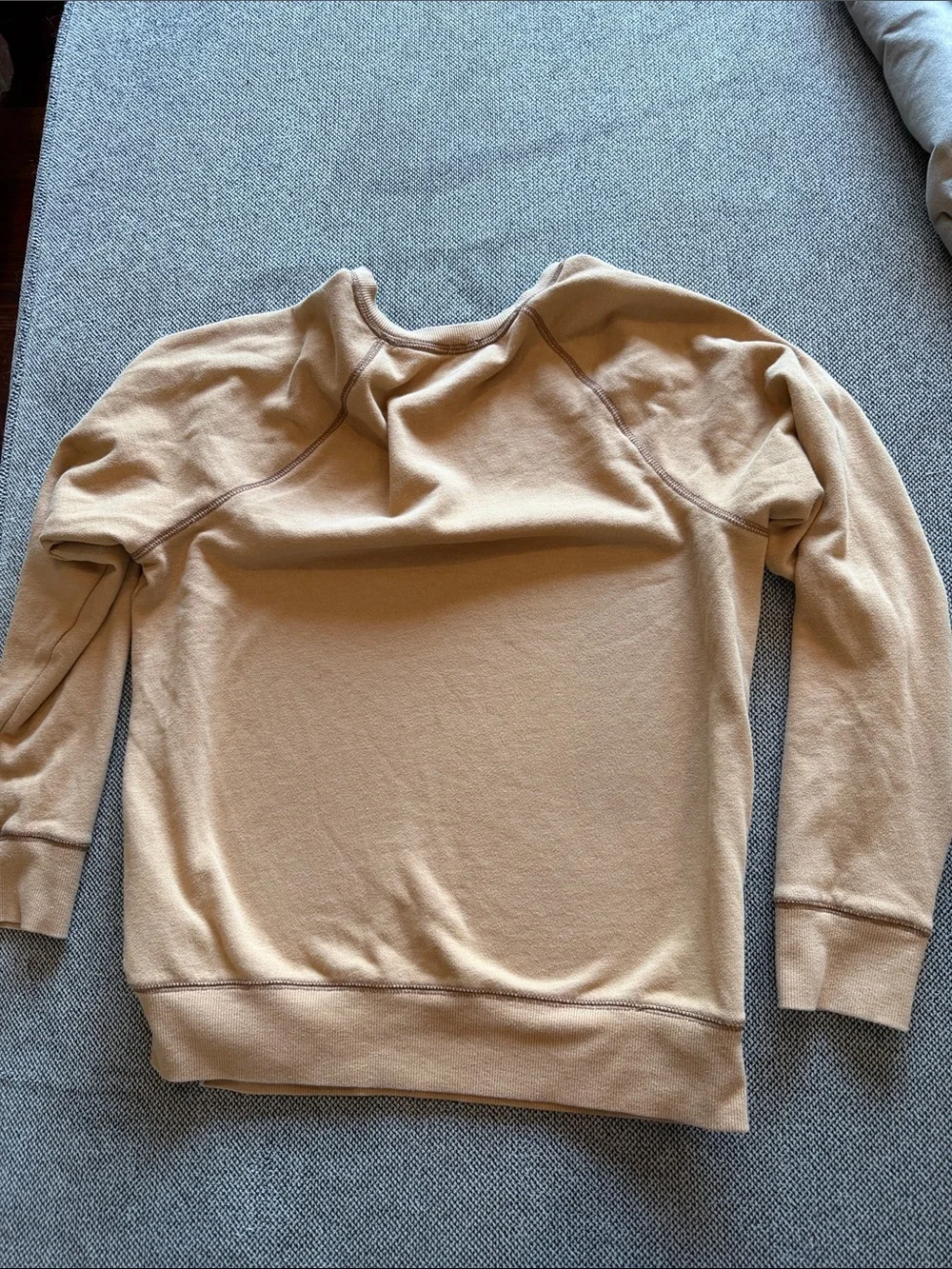 Brooks & Dunn Distressed Tan Graphic Pullover Sweatshirt Women Sz S